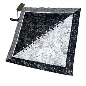 ALL SAINTS Spitalfields Splice square Bandana Scarf Cotton BNWT Unisex